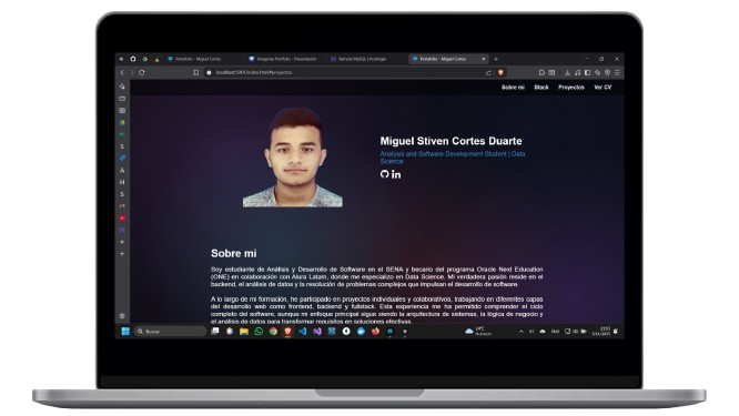 Portfolio Personal - Vista principal